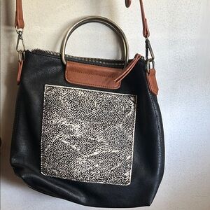 Stylish Black and Brown Women's Handbag